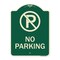 Signmission Designer Series-No Parking Large, Green Heavy-Gauge Aluminum, 24" x 18", G-1824-9950 A-DES-G-1824-9950 - alternate 1